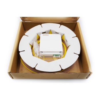 Kuwes Pre-Terminated Fiber Optic Outlet with Pigtail LC/APC SM Carton 30m