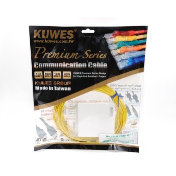 Kuwes Pre-Terminated Fiber Optic Outlet with Pigtail LC/APC SM Bag 20m