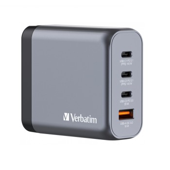 Verbatim GaN Charger 4 Port 140W USB A/C (EU/UK/US) GNC-140