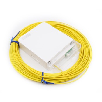 Kuwes Pre-Terminated Fiber Optic Outlet with Pigtail LC/APC SM Carton 20m
