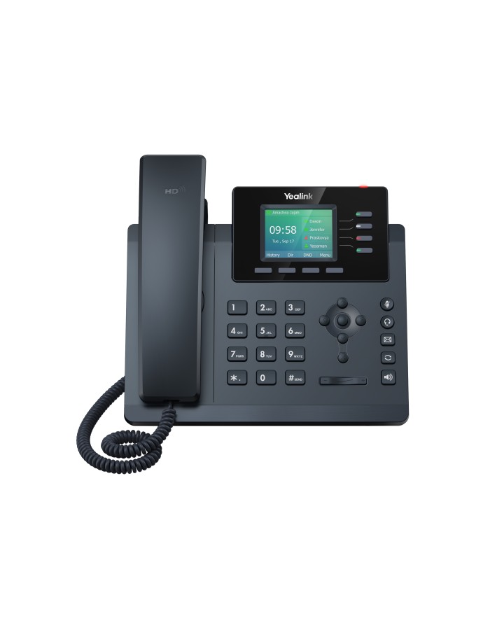 Yealink IP Phone Desktop PoE 2.4'' Gigabit, Color Screen, USB & Wi-Fi T34W without Power Supply