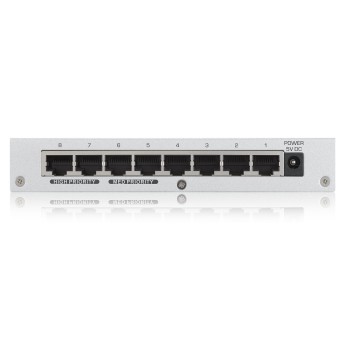 Zyxel 8-Port Gigabit Ethernet Switch with QoS Metal UK Plug GS-108BV3
