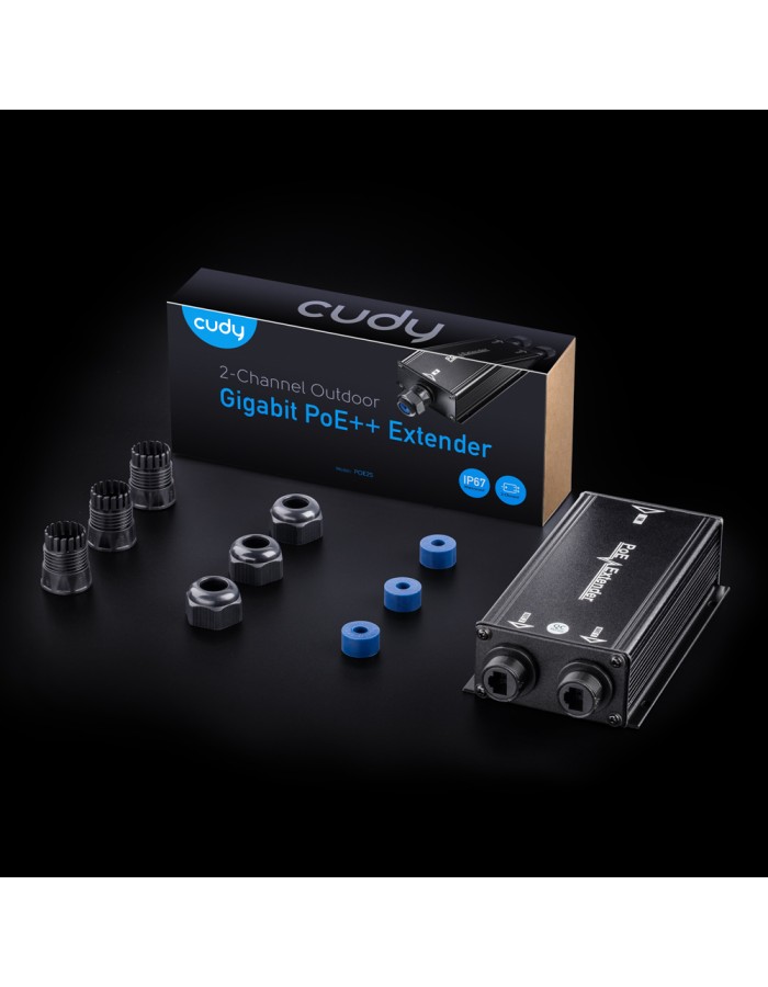 Cudy PoE Extender Gigabit 2PoE 60W with PoE++ Input Outdoor IP67 POE25