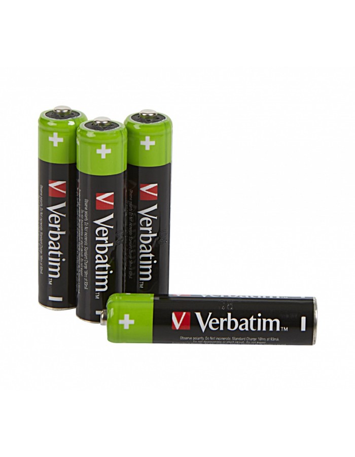 Verbatim Rechargeable AAA Batteries 950mAh (4pcs)