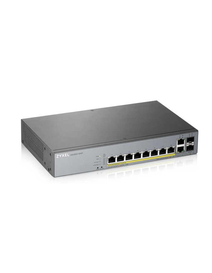 Zyxel 12-Port Gigabit PoE Cloud Managed Switch, 8 x PoE 130W CCTV GS1350-12HP