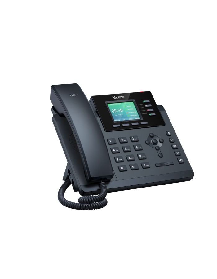 Yealink IP Phone Desktop PoE 2.4'' Gigabit, Color Screen, USB & Wi-Fi T34W without Power Supply