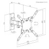 Brateck TV Mount 20x20 Turn 1-Arm LDA21-221 Brateck TV Mount 20x20 Turn 1-Arm LDA21-221