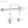Brateck Dual Monitor Mount LDT66-C024 Brateck Dual Monitor Mount LDT66-C024