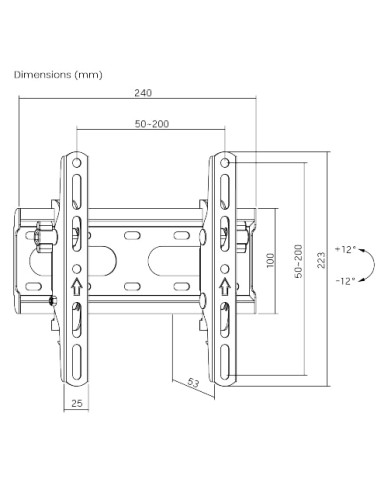 Brateck TV Mount 20x20 Tilt KL31-22T Brateck TV Mount 20x20 Tilt KL31-22T