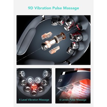 SKG Neck Massager Pulse-Heat-APP-Multiple Heads G7 Pro-Fold