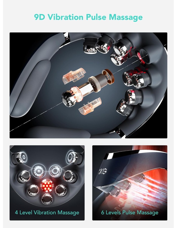 SKG Neck Massager Pulse-Heat-APP-Multiple Heads G7 Pro-Fold