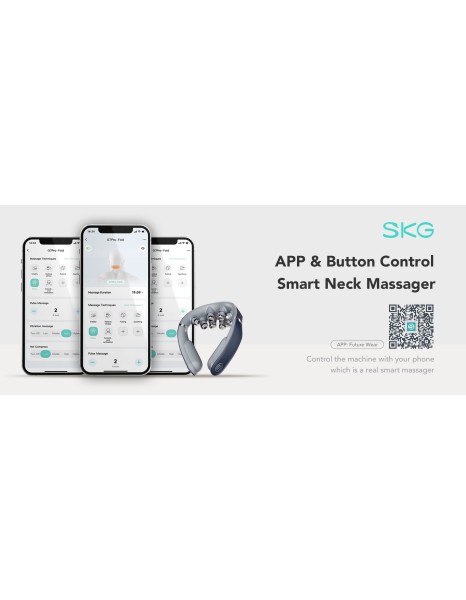 SKG Neck Massager Pulse-Heat-APP-Multiple Heads G7 Pro-Fold SKG Neck Massager Pulse-Heat-APP-Multiple Heads G7 Pro-Fold