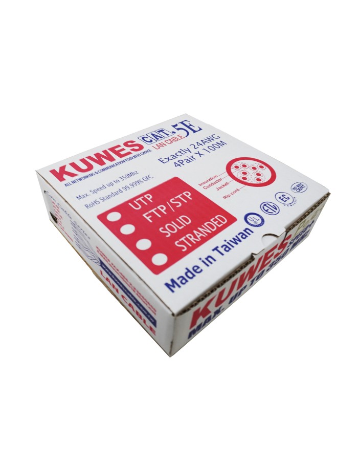 Kuwes CAT5E UTP Pure Copper Outdoor 100m Black