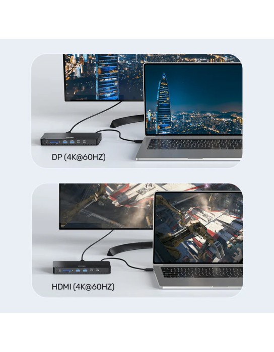 Unitek KVM Switch USB-C Dual 4K 60Hz HDMI & 100W PD (Displaylink) D1103A Unitek KVM Switch USB-C Dual 4K 60Hz HDMI & 100W PD (Displaylink) D1103A