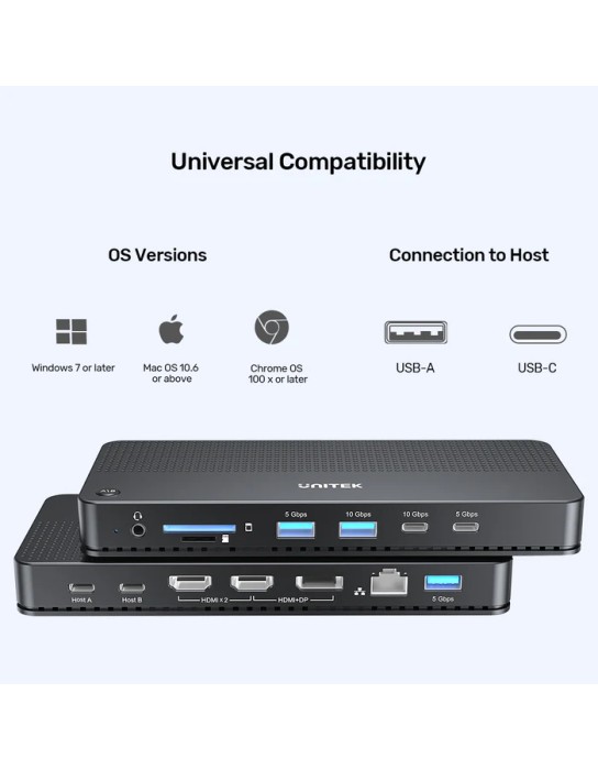 Unitek KVM Switch USB-C Dual 4K 60Hz HDMI & 100W PD (Displaylink) D1103A Unitek KVM Switch USB-C Dual 4K 60Hz HDMI & 100W PD (Displaylink) D1103A