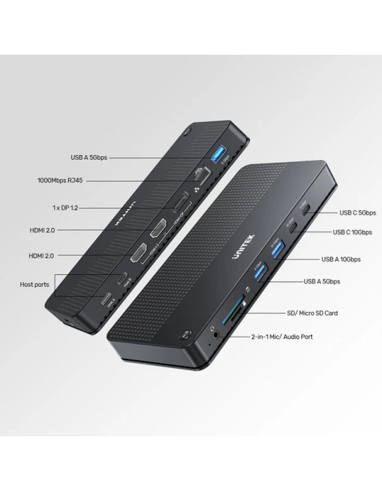 Unitek KVM Switch USB-C Dual 4K 60Hz HDMI & 100W PD (Displaylink) D1103A Unitek KVM Switch USB-C Dual 4K 60Hz HDMI & 100W PD (Displaylink) D1103A