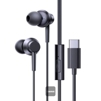 Baseus Earphones Wired Type C CZ17 Black Baseus Earphones Wired Type C CZ17 Black
