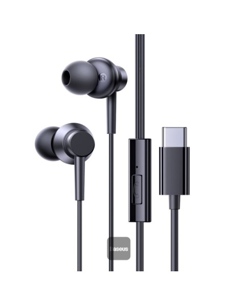 Baseus Earphones Wired Type C CZ17 Black Baseus Earphones Wired Type C CZ17 Black