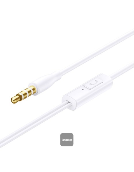 Baseus Earphones Wired 3.5mm Encok HZ11 White Baseus Earphones Wired 3.5mm Encok HZ11 White