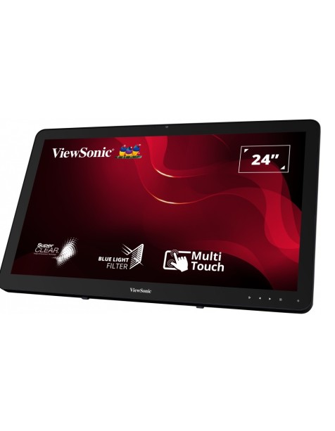 Viewsonic Monitor Touch Screen 24'' Full-HD HDMI/DisplayPort/VGA Speakers Bookstand TD2430