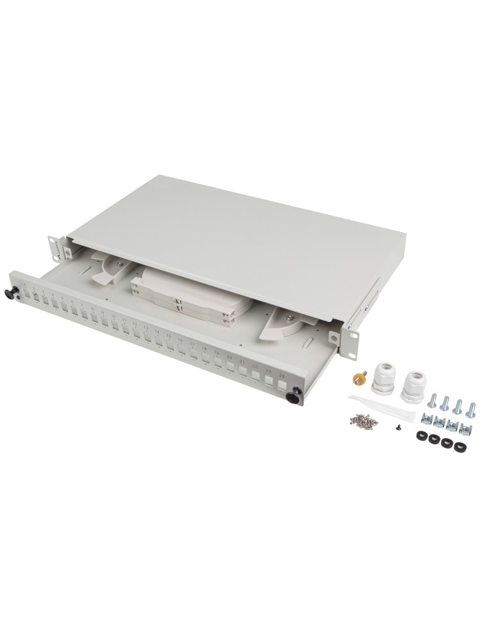 Lanberg Fiber Optic ODF for 24xSC Simplex or 24xLC Duplex Adapters R/M Metal Grey Lanberg Fiber Optic ODF for 24xSC Simplex or 24xLC Duplex Adapters R/M Metal Grey