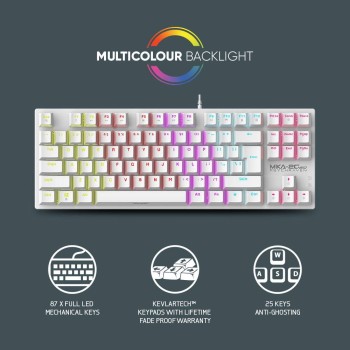 Armaggeddon MKA-2C Neo White Mechanical Gaming Keyboard 87 Brown Keys Armaggeddon MKA-2C Neo White Mechanical Gaming Keyboard 87 Brown Keys