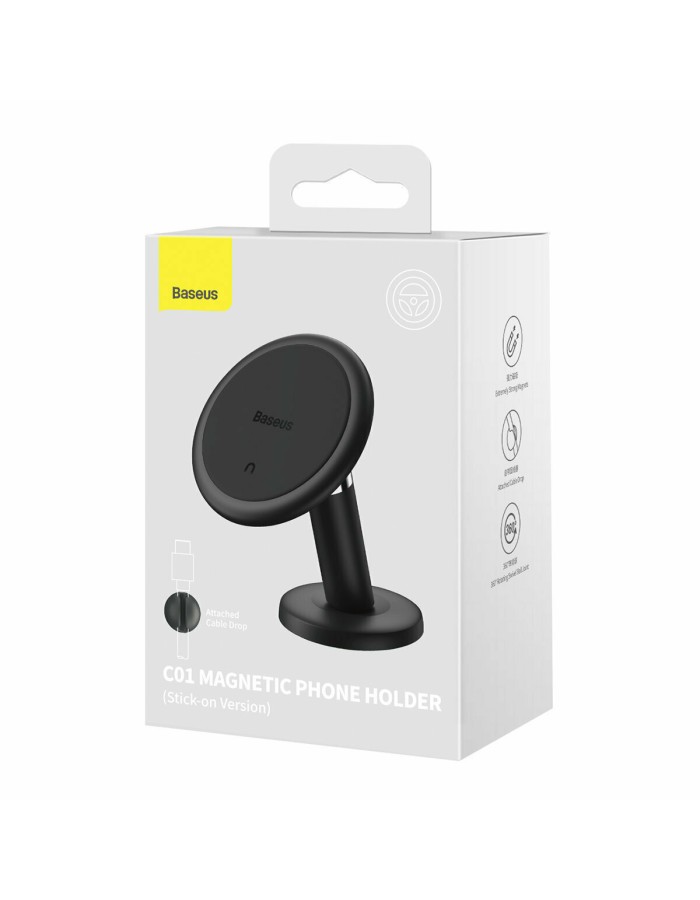 Baseus C01 Car Dashboard Magnetic Stick-On Phone Mount Black Baseus C01 Car Dashboard Magnetic Stick-On Phone Mount Black