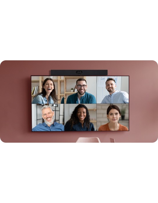 Yealink Video Conferecing Bar USB with Dual-Eye 4K Camera, 8 Microphones, Dual Speakers & AI Features SmartVision40