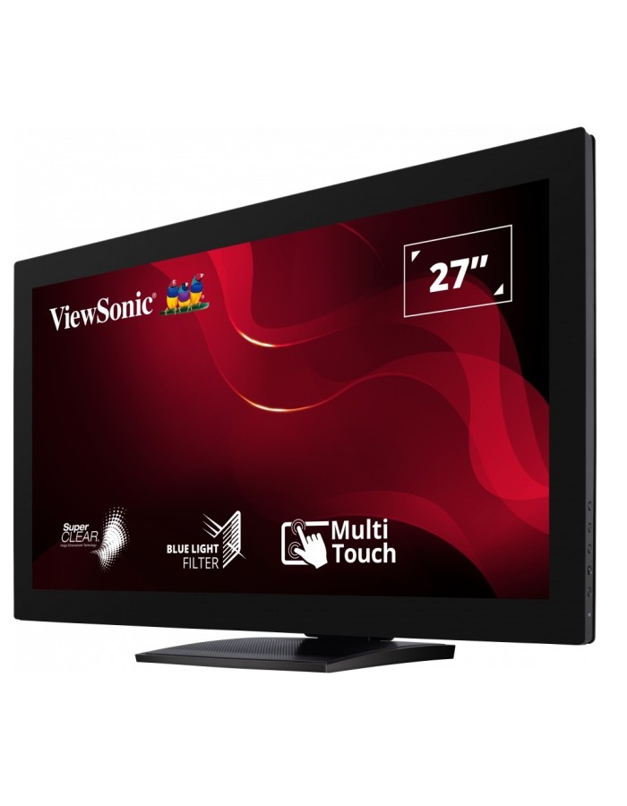 Viewsonic Monitor Touch Screen 27'' Full-HD HDMI/DisplayPort/VGA Speakers Ergonomic Stand TD2760