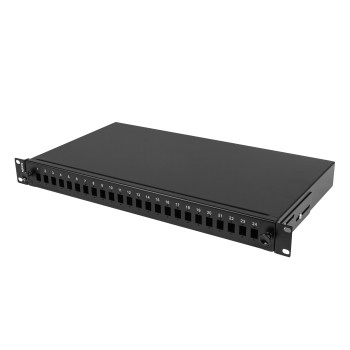 Lanberg Fiber Optic ODF for 24xSC Simplex or 24xLC Duplex Adapters R/M Metal Black Lanberg Fiber Optic ODF for 24xSC Simplex or 24xLC Duplex Adapters R/M Metal Black