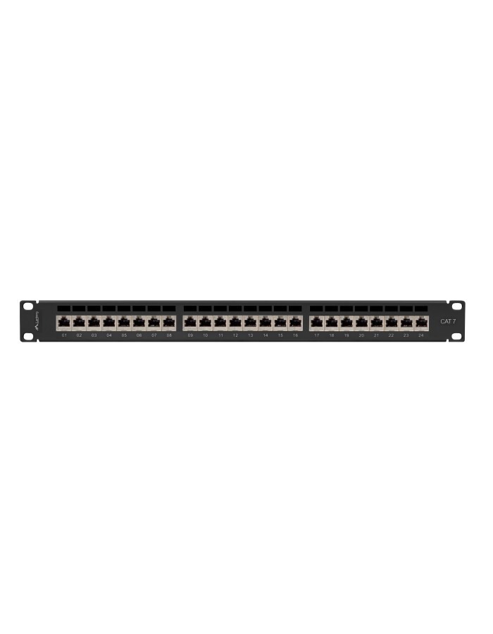Lanberg Patch Panel 24-Port 1U 19" CAT7 FTP Shielded Black PPS7-1024-B Lanberg Patch Panel 24-Port 1U 19" CAT7 FTP Shielded Black PPS7-1024-B
