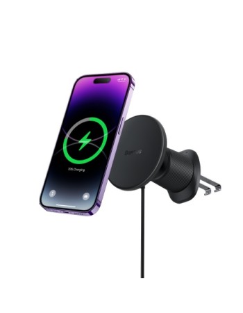 Baseus CW01 Wireless AirVent Magnetic Car Charger 15W Black Baseus CW01 Wireless AirVent Magnetic Car Charger 15W Black