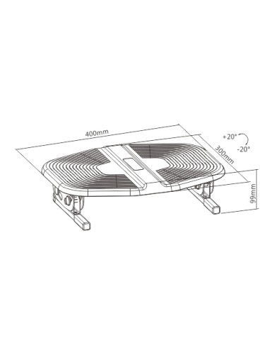 Brateck Ergonomic Foot Rest FR-11B Black Brateck Ergonomic Foot Rest FR-11B Black