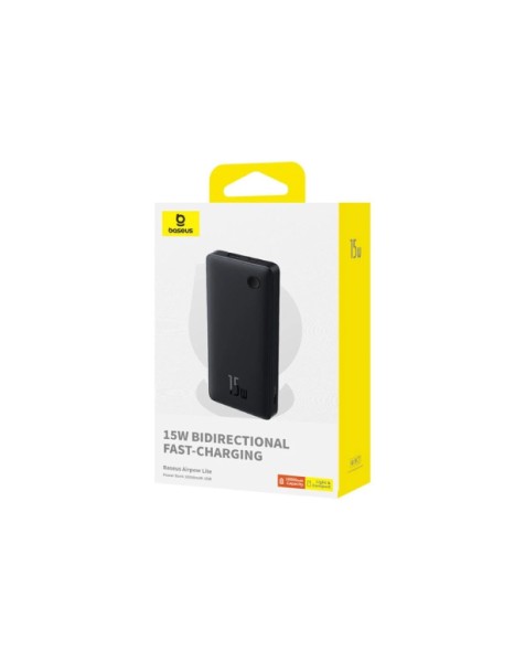 Baseus Powerbank 15W 10000mAh Airpow Lite Black Baseus Powerbank 15W 10000mAh Airpow Lite Black