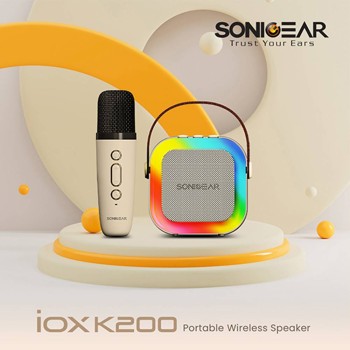SonicGear IOX K200 Karaoke Portable Speaker BT & Wireless Mic Pink SonicGear IOX K200 Karaoke Portable Speaker BT & Wireless Mic Pink