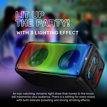 SonicGear AudioXPro800HD 2 x 8'' Portable Karaoke Speaker with Voice Changer & 2 x Wireless Microphones included