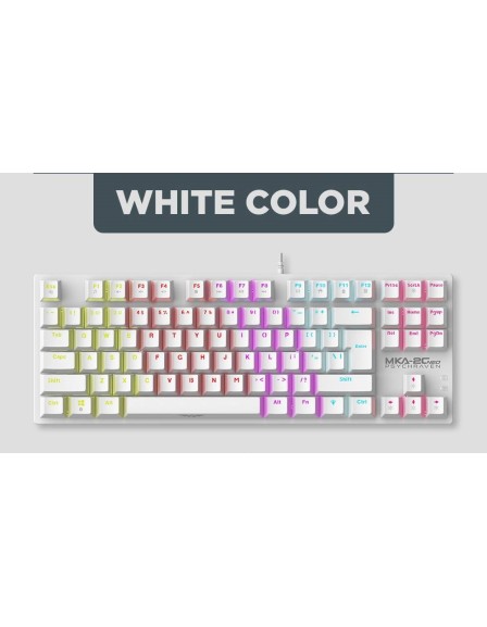 Armaggeddon MKA-2C Neo White Mechanical Gaming Keyboard 87 Brown Keys Armaggeddon MKA-2C Neo White Mechanical Gaming Keyboard 87 Brown Keys