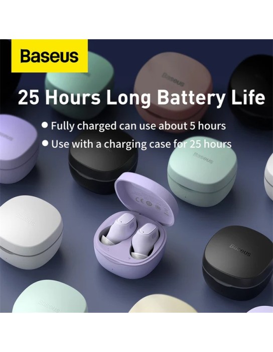 Baseus Headphones In Ear TWS Encok WM01 White