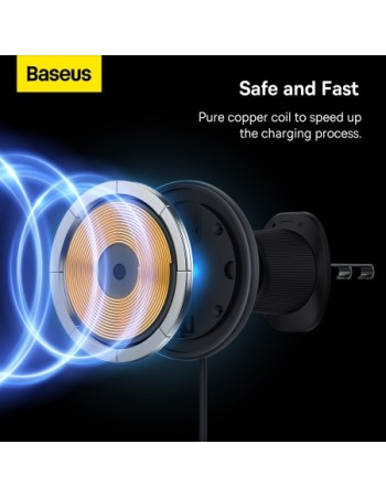 Baseus CW01 Wireless AirVent Magnetic Car Charger 15W Black Baseus CW01 Wireless AirVent Magnetic Car Charger 15W Black