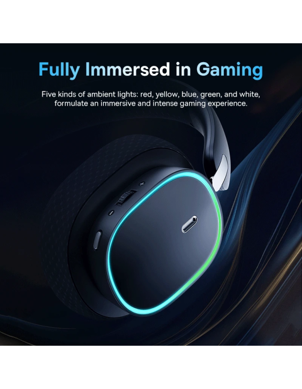 Baseus Wireless Headphones For PS5/PC/Switch Gaming AeQur GH02 Black Baseus Wireless Headphones For PS5/PC/Switch Gaming AeQur GH02 Black