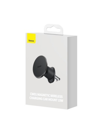 Baseus CW01 Wireless AirVent Magnetic Car Charger 15W Black Baseus CW01 Wireless AirVent Magnetic Car Charger 15W Black