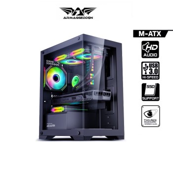Armaggeddon Aquaron Micro ATX Gaming Case Black Armaggeddon Aquaron Micro ATX Gaming Case Black