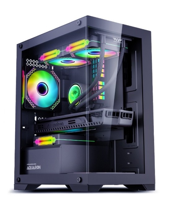 Armaggeddon Aquaron Micro ATX Gaming Case Black
