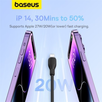 Baseus Cable Lightning to USB-C Pudding Series 20W 1.2m Black Baseus Cable Lightning to USB-C Pudding Series 20W 1.2m Black