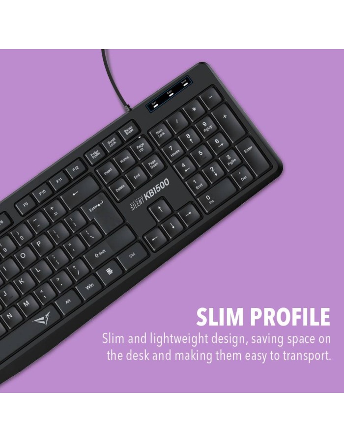 Alcatroz KB1500 Silent Wired Keyboard