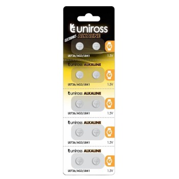 Uniross Alkaline-Coin LR736 AG3 LR41 Battery (10pack) Uniross Alkaline-Coin LR736 AG3 LR41 Battery (10pack)