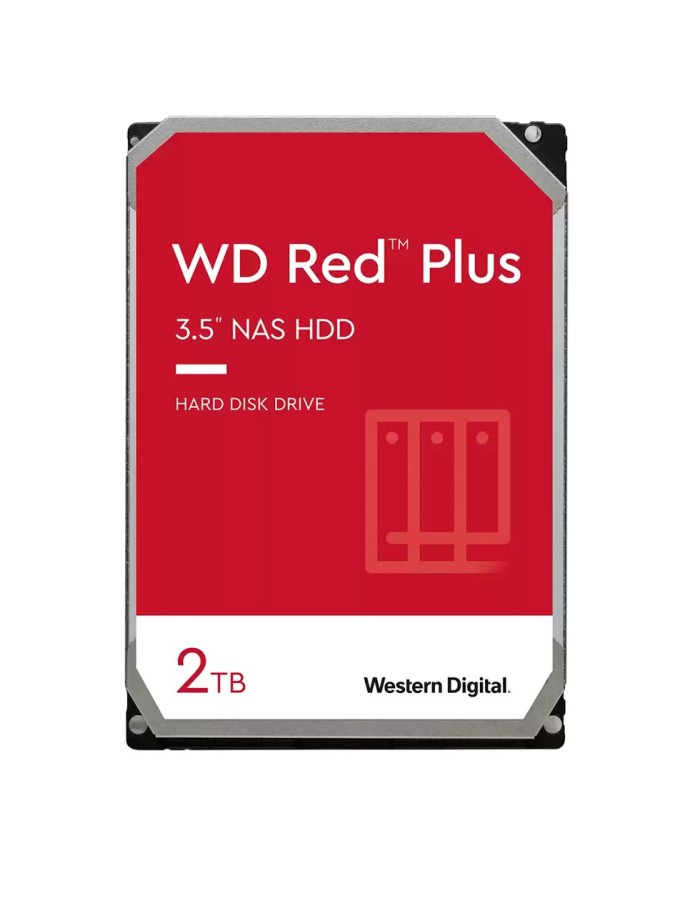Western Digital HDD 3.5'' RED PLUS NAS 2TB WD20EFPX Western Digital HDD 3.5'' RED PLUS NAS 2TB WD20EFPX