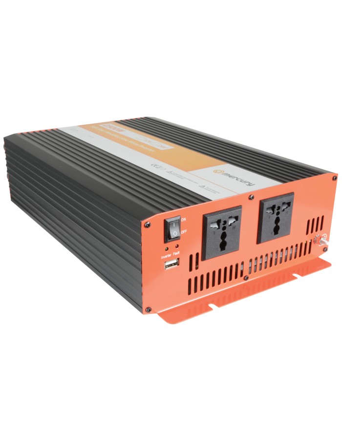 Mercury Inverter Pure Sine Wave 12VDC 600W USB 652.102UK Mercury Inverter Pure Sine Wave 12VDC 600W USB 652.102UK