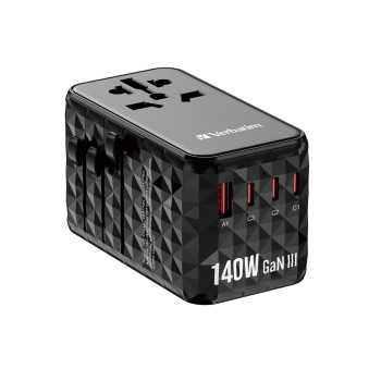 Verbatim Charger Travel Adapter World to World GAN III 140W 2xC 2xA UTA-10