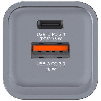 Verbatim Wall GaN Charger 35W USB-C USB-A (UK/EU/US) GNC-35